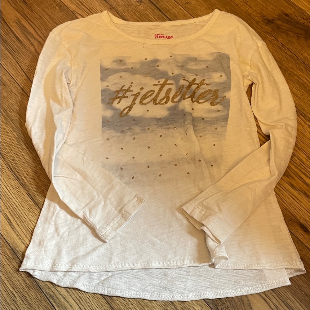 Field & Stream White Long Sleeve Tee with Jetsetter Design (Bin GB)